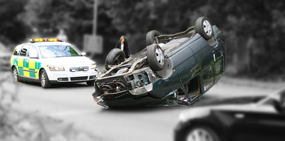 First Aid required in road accident in Greece