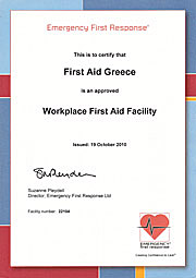 First Aid Greece is authorised to teach EFR programmes