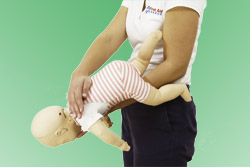 Use back slaps on a choking baby